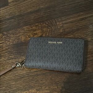 Michael Kors Brown Wristlet